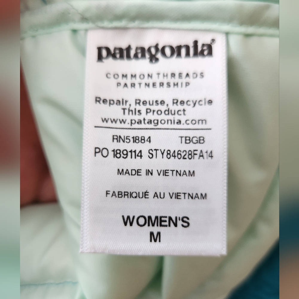 Patagonia Down Puffer Sweater Vest Womens Medium Blue Granola Gorpcore Outdoor - Picture 8 of 8